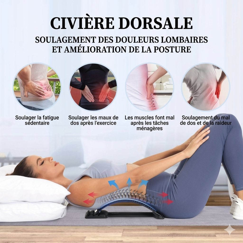 Civière dorsale – Soulagez votre mal de dos, corrigez votre posture et retrouvez un confort au quotidien
