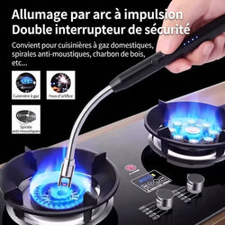 Allume-FEU Électrique 360° – Le Briquet Coupe-Vent Rechargeable USB